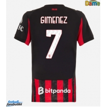 AC Milan Santiago Gimenez #7 Hjemmedrakt Dame 2025-26 Kortermet